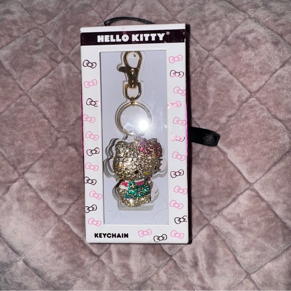 Hello Kitty Gold Phone Charm Sparkly Accessory